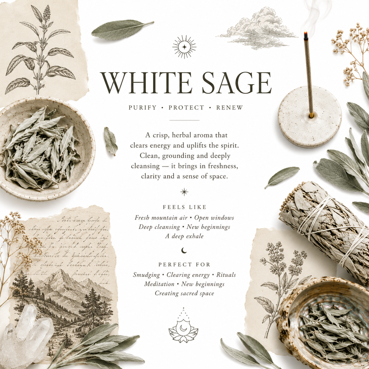White Sage Handcrafted Incense